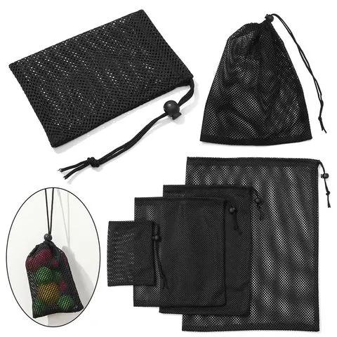 Casa ao ar livre malha de náilon saco de cordão saco de lavanderia saco de armazenamento saco de coisas