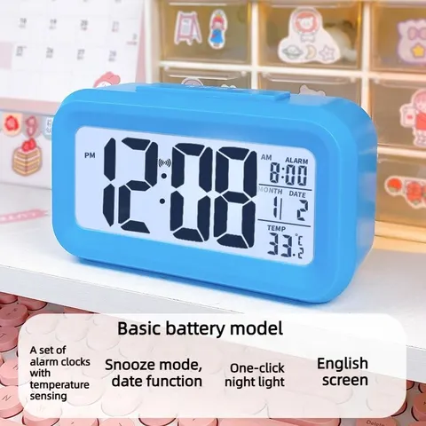 Novo Relógio Despertador Inteligente Multifuncional de Mesa com Tela LED Grande, Relógio Digital Eletrônico para Casa, Quarto de Estudantes e Crianças