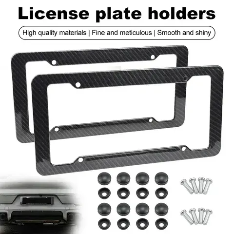 Suporte de Placa de Carro em Fibra de Carbono Modificado para Novas Regulamentações de Trânsito Europeias e Americanas - Acessórios Automotivos