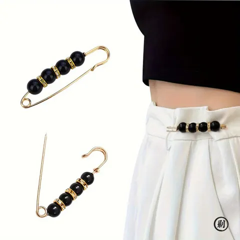 Conjunto de 12 broches elegantes com imitação de pérolas, em liga metálica e plástico, com formato irregular, adequado para vestidos, chapéus, cachecóis, etc.