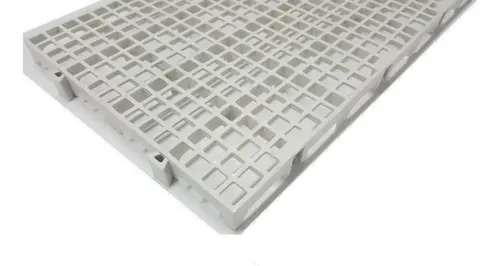 10pc Palete Estrado Plástico Branco 2,5x25x50 Cm