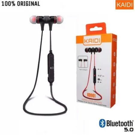 Fone Bluetooth Kaidi KD-901 sem Fio Academia e Corrida Intra-Auricular