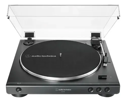 Bandeja de DJ preta Audio-Technica AT-LP60X-BK