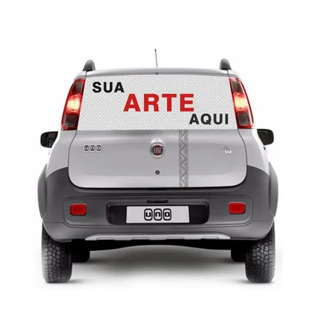 Adesivo Perfurado Vidro Traseiro Inteiro Carros Propagandas até 1,30x70cm Eleições