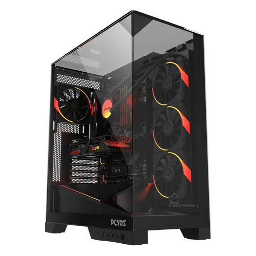 Gabinete Gamer PCYES Forcefield Dome Black Vulcan GFFDBV