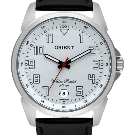 Relogio Orient Masculino de Couro Mbsc1031 S2px Branco