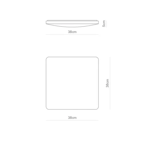 Plafon Led de Sobrepor Quadrado Branco 32w Alva - LED BRANCO QUENTE (3000K)