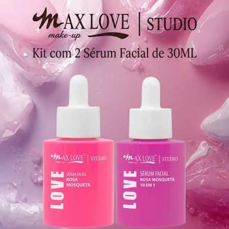 Kit 2 Sérum 30ml - Rosa Mosqueta, Rosa Mosqueta 10em1 - Max Love
