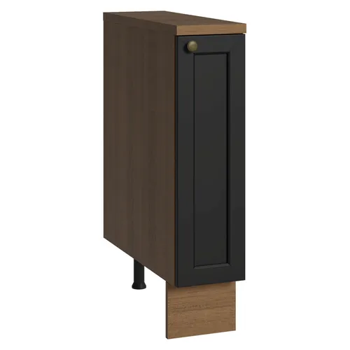 Balcão Porta-Temperos 20x60 cm 1 Porta (Com Tampo) Rustic/Preto Vik Madesa