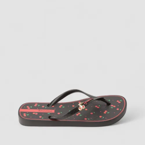 Chinelo Feminino Ipanema Cerejas Charm Preto