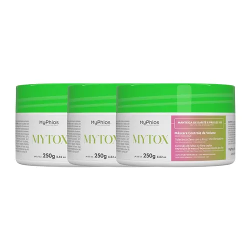 Kit MyPhios Mytox 3 Máscara Controle de Volume 250 g