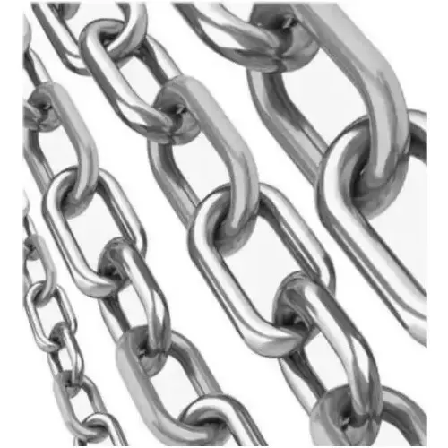 Corrente de Aço Galvanizada Soldada 4mm 1 Metro Portão Cor Prata