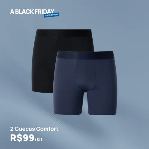 Kit 2 Cuecas Confortáveis Boxer Comfort