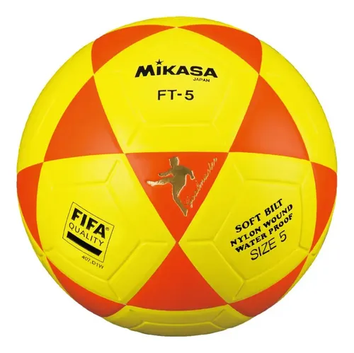 Bola de futebol FT-5 nº 5 Unidade x 1 unidades cor amarelo e laranja