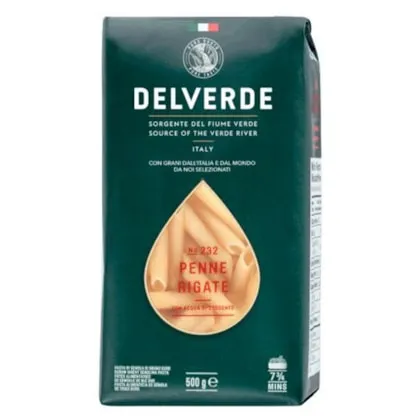 MASSA PENNE RIGATE N232 DELVERDE 500G