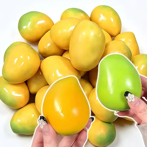 Bola Antiestresse Macia e Crocante em Forma de Manga que Muda de Cor, Brinquedo de Alívio de Estresse, Brinquedos Antiestresse para Adultos, Presente