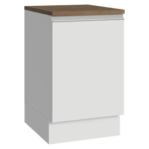 Balcão de Cozinha 50 x 60cm 1 Porta Branco Tampo Rustic Glamy Madesa