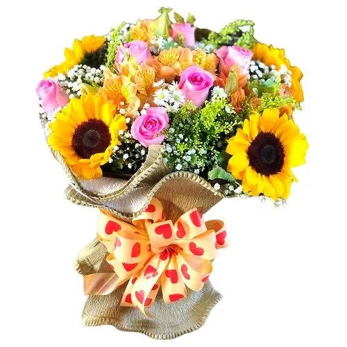 Buque Luxo Mix de Flores