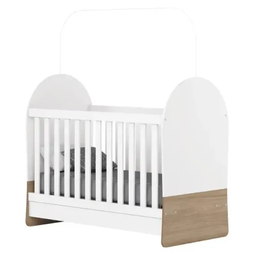 Berço / Mini Cama Henn I30-190 Magia 110x132x68cm Branco/jequitiba Hp