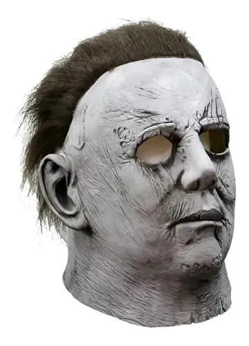 Mascara Latex Terror Michael Myers Halloween Realista Cor Branco