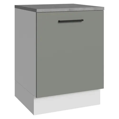 Balcão Madesa Agata 60 cm 1 Porta Branco/Cinza