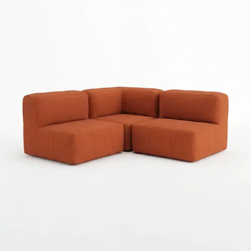 Lounge 3 Puffs Modulares para Canto