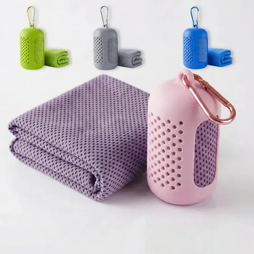 Toalha Gelada FEZTEZZO Active para Academia e Esportes com Case de Silicone