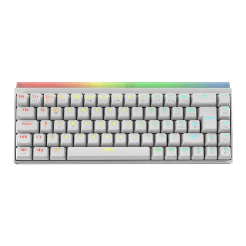 Teclado Mecânico PCYES Shiyan White Ghost 60% ABNT2 Outemu Blue RGB TPSHWGBL