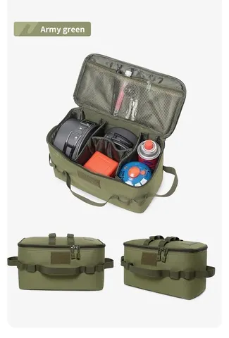 Saco de armazenamento de tanque de gás de acampamento ao ar livre grande capacidade saco de ferramentas de unhas à terra vasilha de gás piquenique panelas kit saco