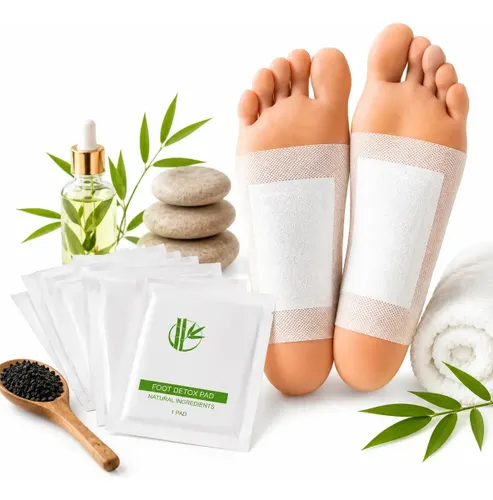 Kit com 50 Adesivos para os Pés Noturno com Extrato de Bambu