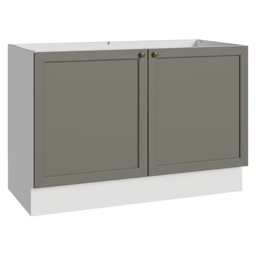 Balcão Gabinete de Pia 120 x 60 cm (Sem Tampo) Branco/Cinza Vik Madesa