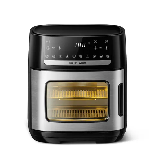 Philips Walita Fritadeira Airfryer Forno 12 Litros, Preta, 110V | Visor Transparente – acompanhe o preparo dos alimentos sem abrir o aparelho (AI551/09)