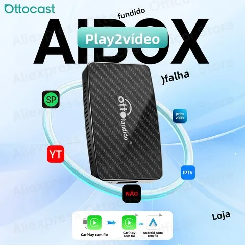 Altocast play2video ai caixa para youtube netflix sem fio carplay android adaptador automático acessórios do carro para benz toyota vw kia niss