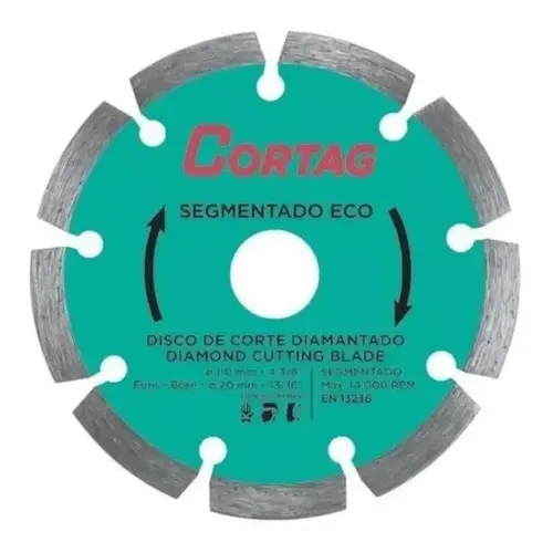 Disco Diamantado Segmentado Eco 110mm Cortag