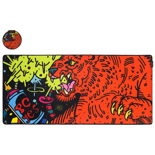 Mouse Pad Tiger Extended PCYES 900x420mm Speed Base Antiderrapante PMT90X42