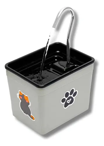Bebedouro Gato Fonte Agua Gatos e Cães Silencioso Torneira Pet