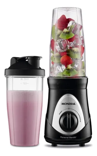 Personal Blender, Mondial, Preto/prata, 300W DG-01