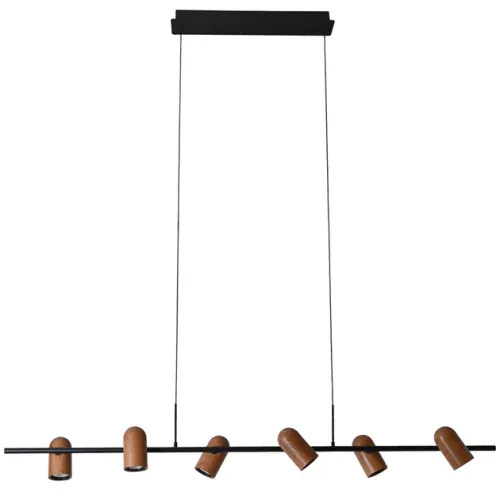Pendente Metal Preto Madeira Forest