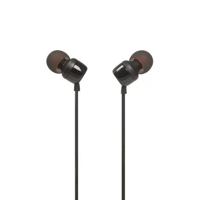 Fone de Ouvido Intra-Auricular JBL Tune 110, com Fio e Microfone, Pure Bass, Preto - JBLT110BLKE