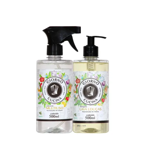 Kit Lava-louças e Limpador Multiuso Giorno Cucina 2 Produtos