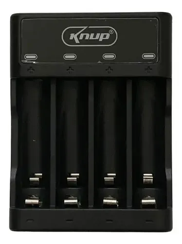 Carregador de Pilhas Aa/aaa Led Indicador Type-c Knup