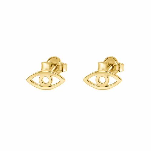 Brinco Olho Grego Vazado em Ouro 18K