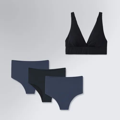 Conjunto Feminino Calcinha Hot Pant Safe e Sutiã Top Lounge