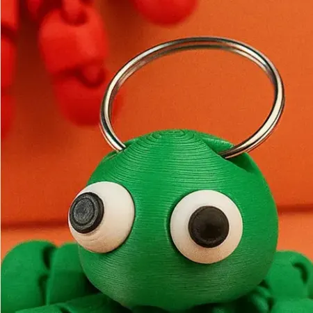 Kit 5 Pçs Chaveiro Polvo Articulado Fidget Toy Brinquedo 3D Antiestresse Fofinho Presente
