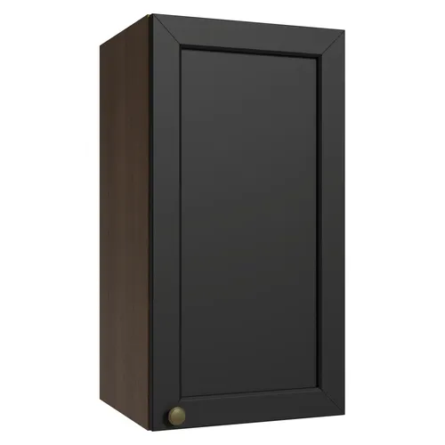 Armário Aéreo 35 cm 1 Porta Rustic/Preto Vik Madesa