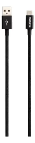 Cabo Usb Usb-c 1,5m Nylon Euac 15np Preto Intelbras Preto