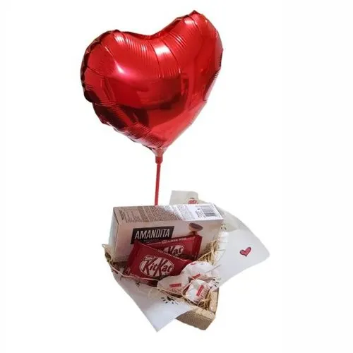 Cesta Coração de Chocolates