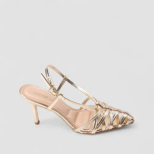 Scarpin Feminino Gabriela Metalizado Ouro