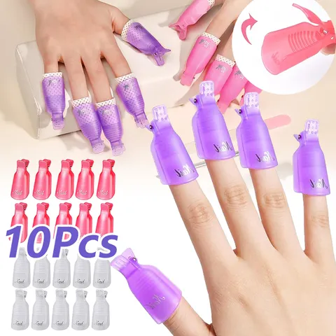 Novo Kit de 10 Peças de Alta Qualidade para Remoção de Esmalte em Gel UV com Clipe para Unhas, Ferramenta para Remover Esmalte em Gel, Clips para Remoção de Esmalte