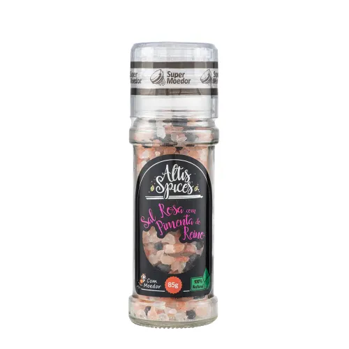 Mix de Sal Rosa do Himalaia com Pimenta do Reino Altis Spices 85g com Moedor